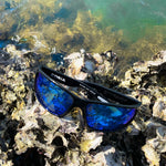 FLATHEAD Fishing Sunglasses - White Blue Mirror